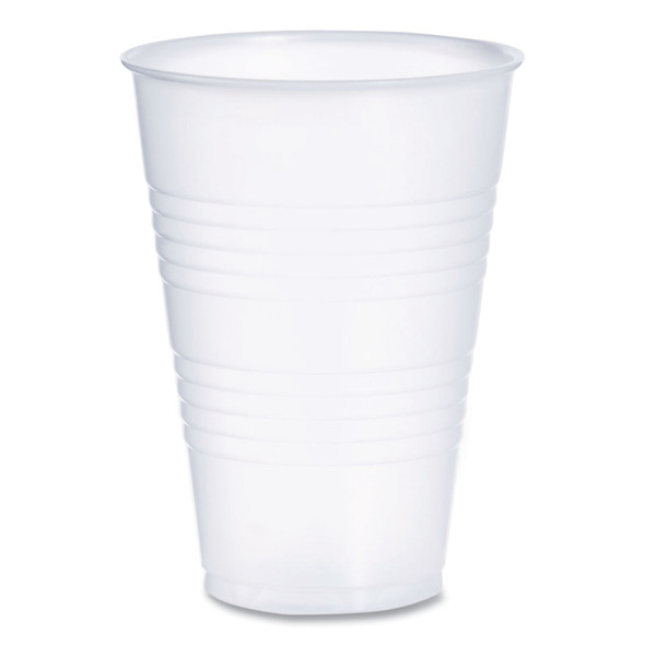 High-Impact Polystyrene Cold Cups, 14 oz, Translucent, 50 Cups/Sleeve. 20 Sleeves/Carton