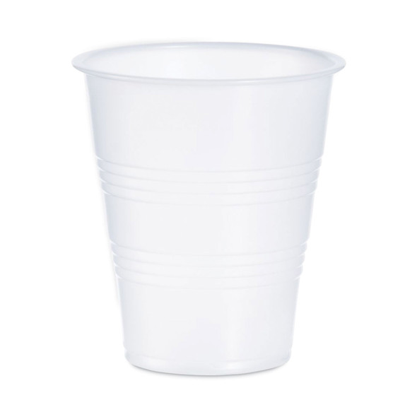 High-Impact Polystyrene Cold Cups, 7 oz, Translucent, 100 Cups/Sleeve, 25 Sleeves/Carton