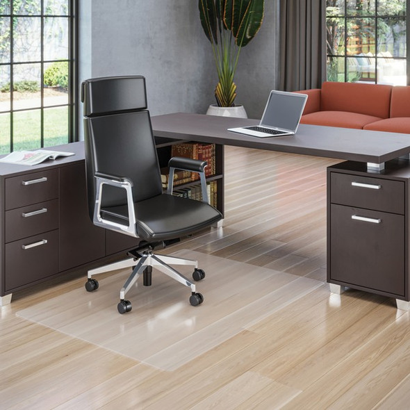Deflecto Polycarbonate Chair Mat for Hard Floors - Hard Floor - 48" Length x 36" Width - Rectangular - Polycarbonate - Clear - 1Each