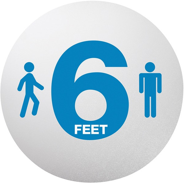 Deflecto StandSafe Personal Spacing Disks-6 Feet Apart - 50 / Carton - 20" Width x 20" Height - Vinyl - Clear