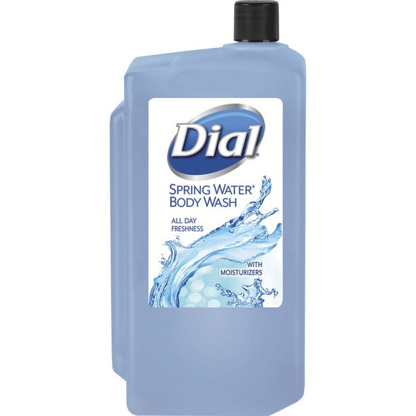 Dial Spring Body Wash Dispenser Refill - Spring Water ScentFor - 33.8 fl oz (1000 mL) - Bacteria Remover - Body - Moisturizing - Antibacterial - Residue-free - 1 Each