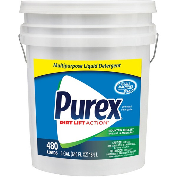 Purex DialProf Multipurp Liquid Detergent - Liquid - 640 fl oz (20 quart) - Mountain Breeze Scent - 1 Each - Blue