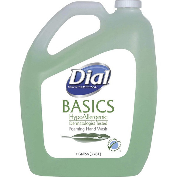 Dial Basics HypoAllergenic Foam Hand Soap - Floral ScentFor - 1 gal (3.8 L) - Hand - Light Green - 1 Each