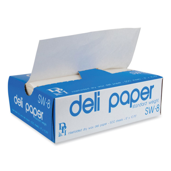 Interfolded Deli Sheets, 10.75 x 8, Standard Weight,  500 Sheets/Box, 12 Boxes/Carton