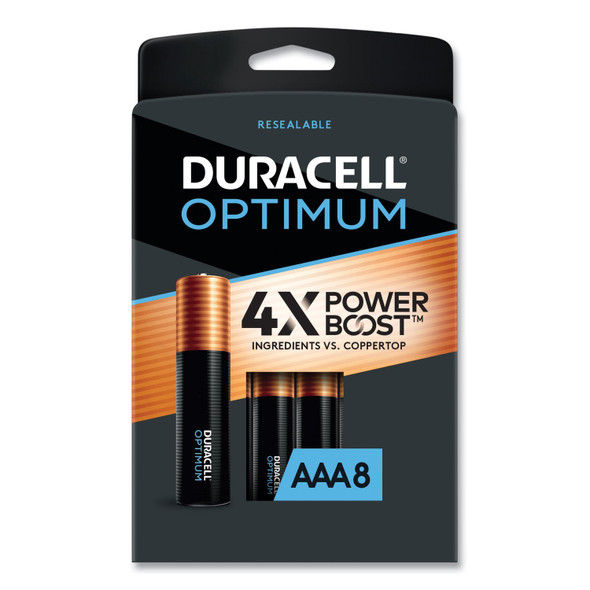 Optimum Alkaline AAA Batteries, 8/Pack