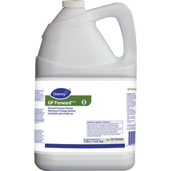 Diversey GP Forward General Purpose Cleaner - Concentrate - 128 fl oz (4 quart) - Citrus Scent - 1 Each - Clear Green