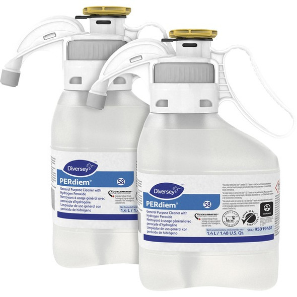 PERdiem General Purpose Cleaner - Concentrate - 47.3 fl oz (1.5 quart)Bottle - 2 / Carton - Clear