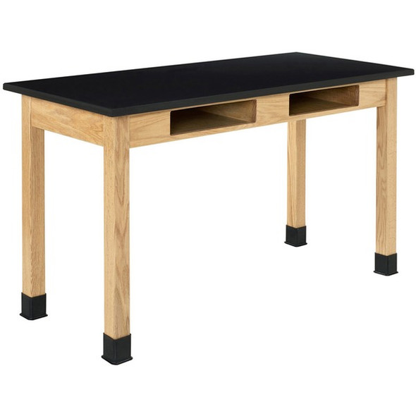 Diversified Spaces PerpetuLab Wooden Leg Science Table with Plain Apron - For - Table TopRectangle Top - Square Leg Base - 4 Legs x 54" Table Top Width x 24" Table Top Depth x 1.25" Table Top Thickness - 30" Height - Assembly Required - 1 Each