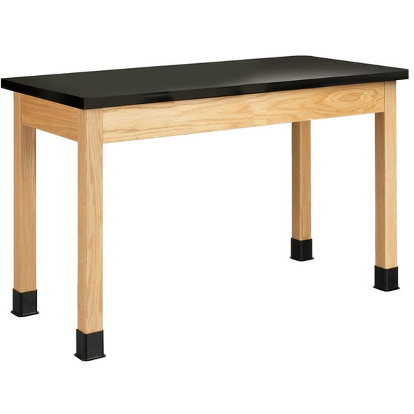 Diversified Spaces PerpetuLab Wooden Leg Science Table with Plain Apron - For - Table TopRectangle Top - Square Leg Base - 4 Legs x 60" Table Top Width x 24" Table Top Depth - 30" Height - Assembly Required - 1 Each