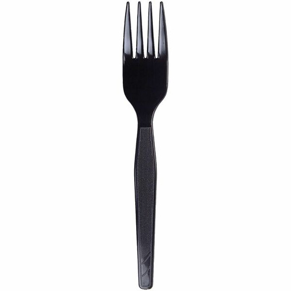 Dixie Medium-weight Disposable Forks Grab-N-Go by GP Pro - 100/Box - Fork - 100 x Fork - Black