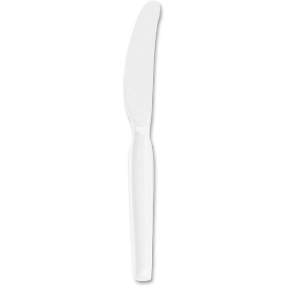 Dixie Heavyweight Disposable Knives by GP Pro - 1000/Carton - White