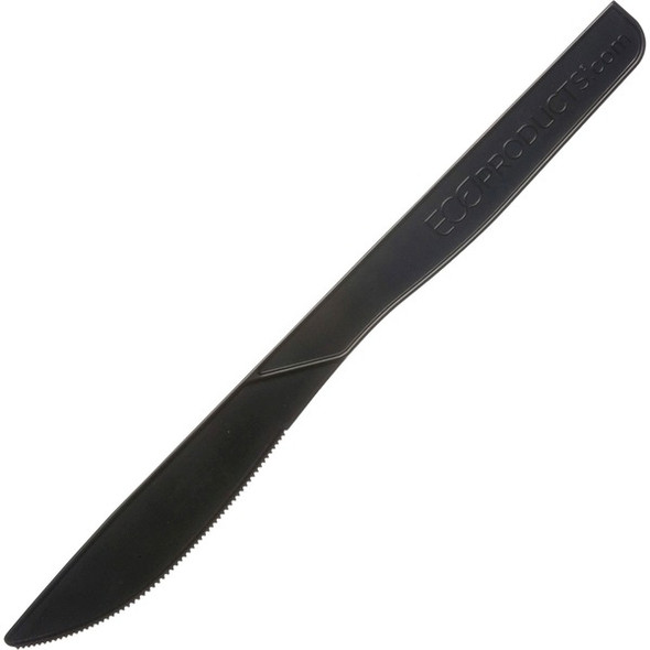 Eco-Products 6" Recycled Polystyrene Knives - 20/Carton - Black