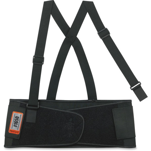 Ergodyne ProFlex Economy Elastic Back Support - 42" - 46" Waist Size - Strap Mount - Black