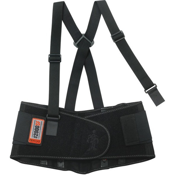 Ergodyne ProFlex High-performance Back Support - 42" - 46" Waist Size - Strap Mount - Black