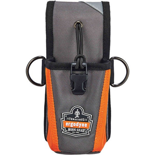 Ergodyne Arsenal 5561 Small Tool and Radio Holster with Belt Loop - 1 Each - 5 lb Load Capacity - Buckle Attachment - 2.5" Width x 4.5" Length - Gray