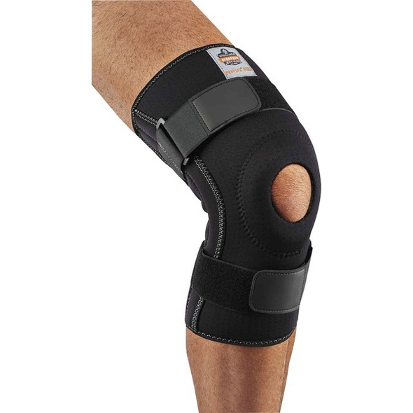 Ergodyne ProFlex 620 Knee Sleeve with Open Patella/Spiral Stays - Black