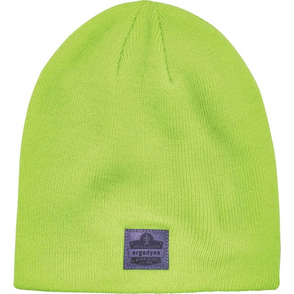 Ergodyne 6812 Ribbed Knit Beanie - Acrylic - Lime