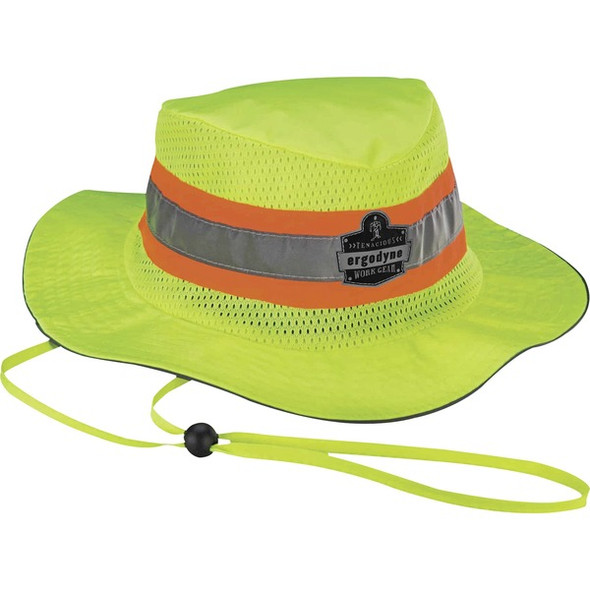 GloWear 8935 HI-Vis Ranger Sun Hat - Large (L)/Extra Large (XL) Size - Polyester - Lime
