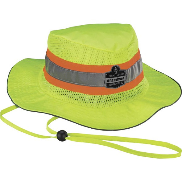 GloWear 8935 HI-Vis Ranger Sun Hat - 2XL/3XL Size - Polyester - Lime