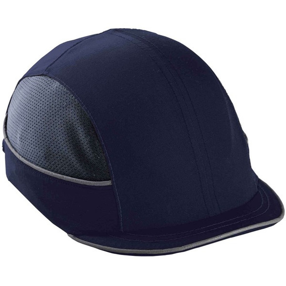 Skullerz 8950 Bump Cap Hat - Recommended for: Industrial, Mechanic, Factory, Home, Baggage Handling - Bump, Scrape, Head Protection - Blue - Comfortable, Impact Resistant, Machine Washable, Removable - 1 Each