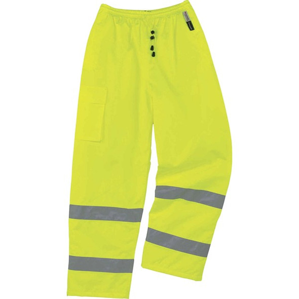 GloWear 8925 Class E Thermal Pants - For Weather Protection - Small (S) Size - Lime - Polyester, Polyurethane, Thinsulate