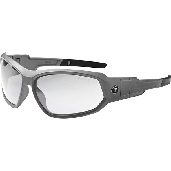 Skullerz Loki Clear Lens Safety Glasses - Matte Gray Frame/Clear Lens