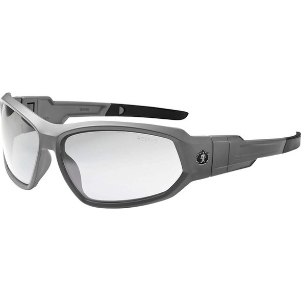 Skullerz Loki AF Clear Safety Glasses - Matte Gray Frame/Clear Lens