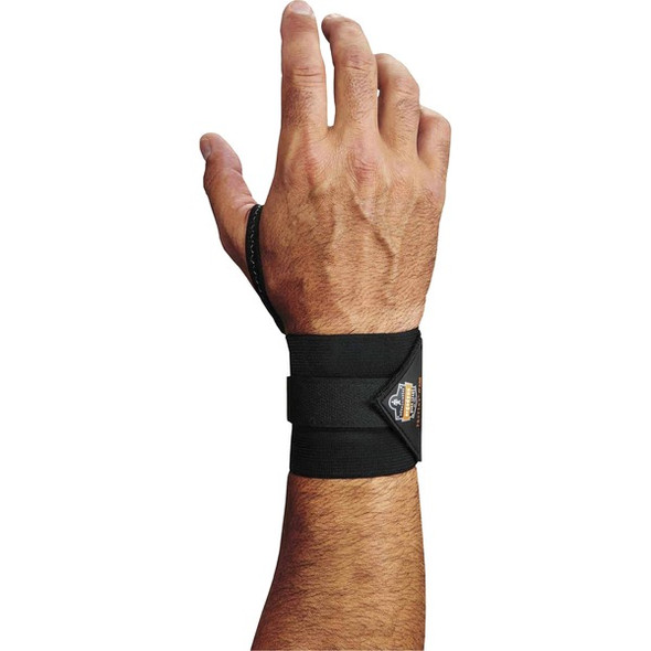 Ergodyne ProFlex 420 Wrist Wrap - Black - Elastic, Woven