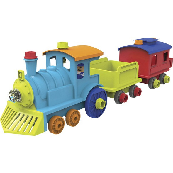 Educational Insights Design & Drill All Aboard Train - Skill Learning: STEM, Construction, Fine Motor, Creativity, Imagination - 3 Year & Up - Multi