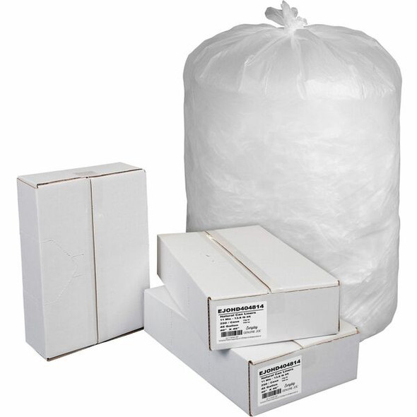 Everyday Genuine Joe High-Density Can Liners - 45 gal Capacity - 40" Width x 46" Length - 0.43 mil (11 Micron) Thickness - High Density - Natural - Resin - 250/Carton - Office Waste, Receptacle