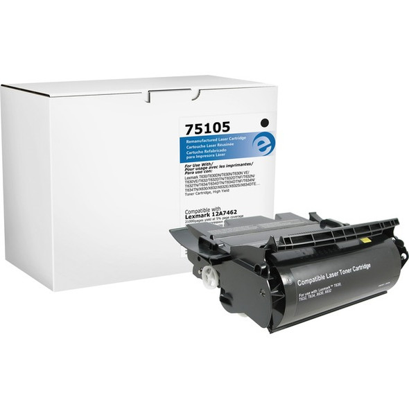 Elite Image Remanufactured Toner Cartridge - Alternative for Lexmark (12A7462) - Laser - 21000 Pages - Black - 1 Each