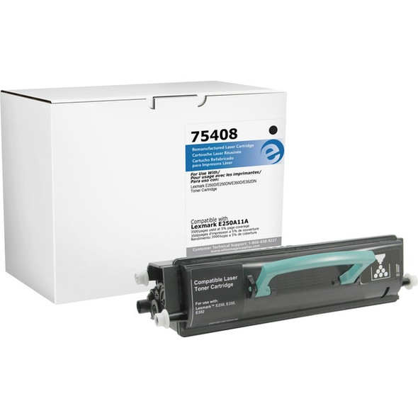 Elite Image Remanufactured Toner Cartridge - Alternative for Lexmark (E250A11A) - Laser - 3500 Pages - Black - 1 Each