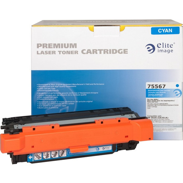 Elite Image Remanufactured Laser Toner Cartridge - Alternative for HP 504A (CE251A) - Cyan - 1 Each - 7000 Pages