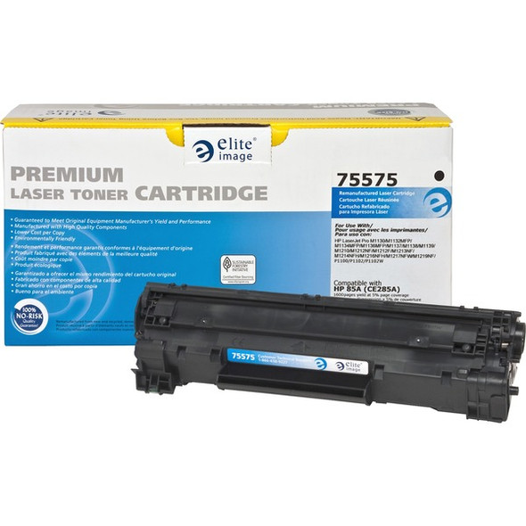 Elite Image Remanufactured Laser Toner Cartridge - Alternative for HP 85A (CE285A) - Black - 1 Each - 1600 Pages