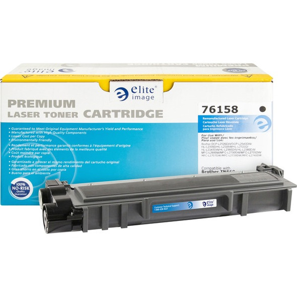 Elite Image Remanufactured Toner Cartridge - Alternative for Brother (TN660) - Laser - 2600 Pages - Black - 1 Each