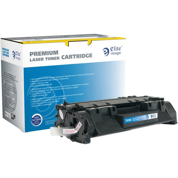 Elite Image Remanufactured Extended Yield Laser Toner Cartridge - Alternative for HP 05A (CE505A) - Black - 1 Each - 5000 Pages