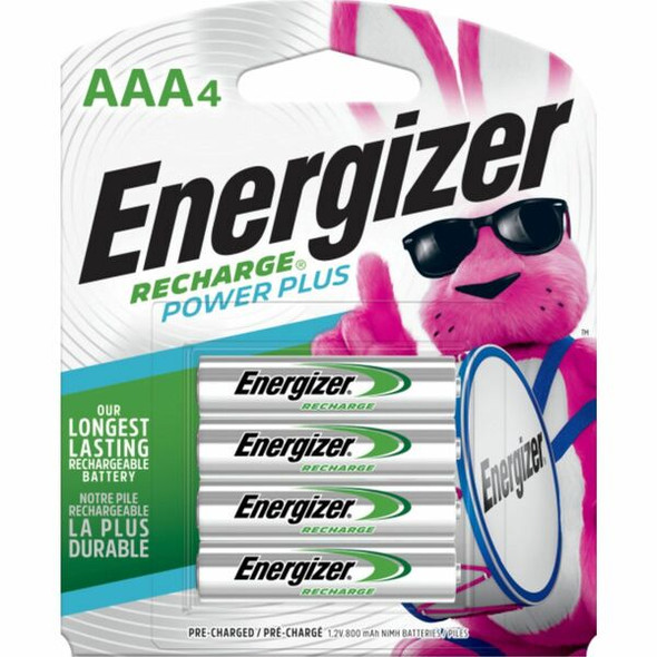 Energizer Recharge Power Plus Rechargeable AAA Battery 4-Packs - For Multipurpose - Battery Rechargeable - AAA - 850 mAh - 96 / Carton