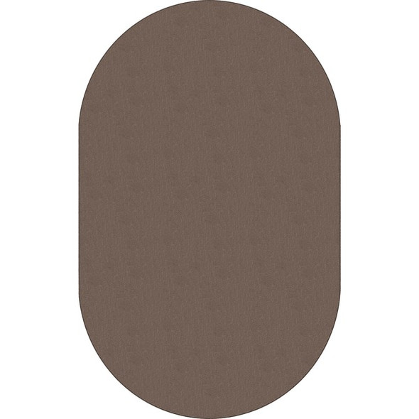 Flagship Carpets Classic Solid Color 12' Oval Rug - Floor Rug - Classic, Traditional - 84" Length x 12 ft Width - Oval - Almond - Nylon