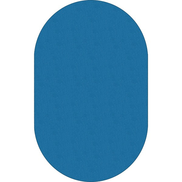 Flagship Carpets Classic Solid Color 12' Oval Rug - Floor Rug - Classic, Traditional - 12 ft Length x 90" Width - Oval - Blue - Nylon