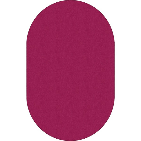 Flagship Carpets Classic Solid Color 12' Oval Rug - Floor Rug - Classic, Traditional - 12 ft Length x 90" Width - Oval - Cranberry - Nylon