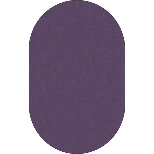 Flagship Carpets Classic Solid Color 12' Oval Rug - Floor Rug - Classic, Traditional - 12 ft Length x 90" Width - Oval - Purple - Nylon