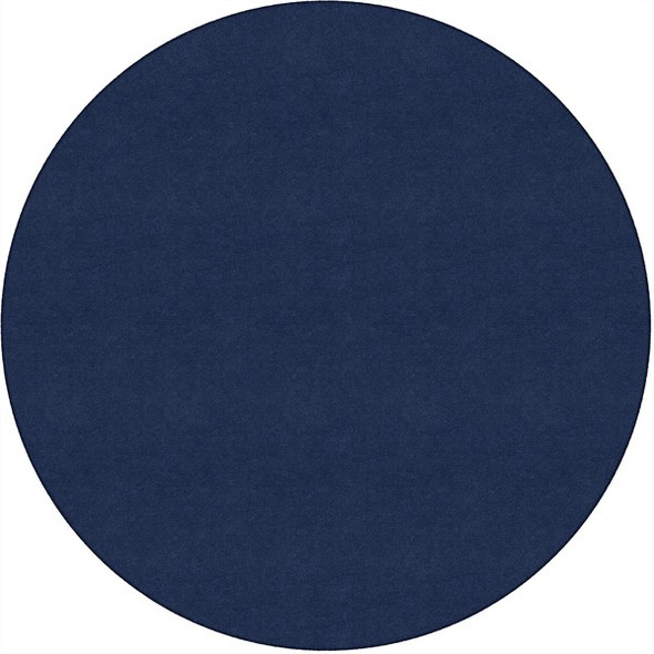 Flagship Carpets Ameristrong Solid Color Rug - Floor Rug - Traditional - 72" Diameter - Round - Navy - Nylon