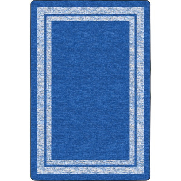 Flagship Carpets Double Light Tone Border Blue Rug - 100" Length x 72" Width x 0.50" Thickness - Rectangle - Blue