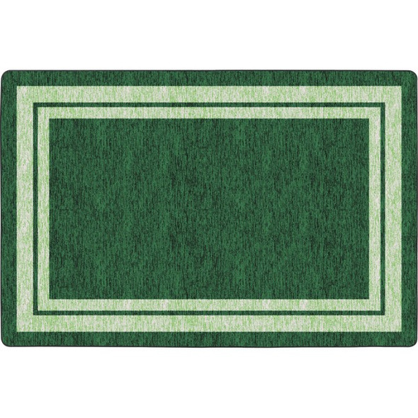 Flagship Carpets Double Light Tone Border Clover Rug - 100" Length x 72" Width x 0.50" Thickness - Rectangle - Green