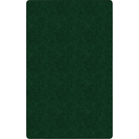 Flagship Carpets Amerisoft Solid Color Rug - 48" Length x 72" Width - Rectangle - Emerald Green - Polyester, Nylon