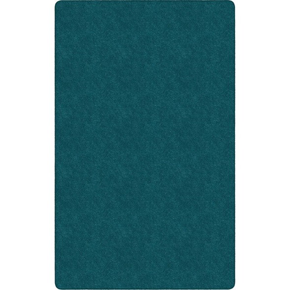 Flagship Carpets Amerisoft Solid Color Rug - 48" Length x 72" Width - Rectangle - Marine Blue - Polyester, Nylon