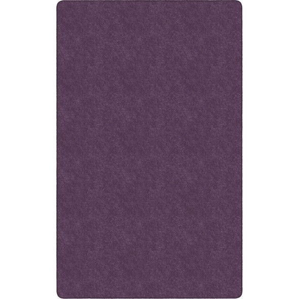 Flagship Carpets Amerisoft Solid Color Rug - 48" Length x 72" Width - Rectangle - Purple - Polyester, Nylon