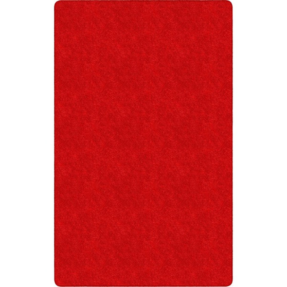 Flagship Carpets Amerisoft Solid Color Rug - 48" Length x 72" Width - Rectangle - Classic Red - Polyester, Nylon