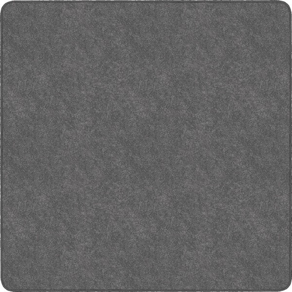 Flagship Carpets Amerisoft Solid Color Rug - 72" Length x 72" Width - Square - Gray - Polyester