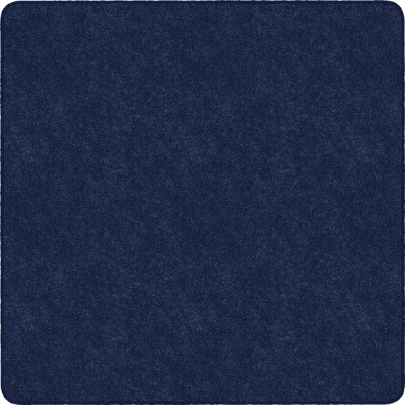 Flagship Carpets Amerisoft Solid Color Rug - 72" Length x 72" Width - Square - Navy Blue - Polyester, Nylon